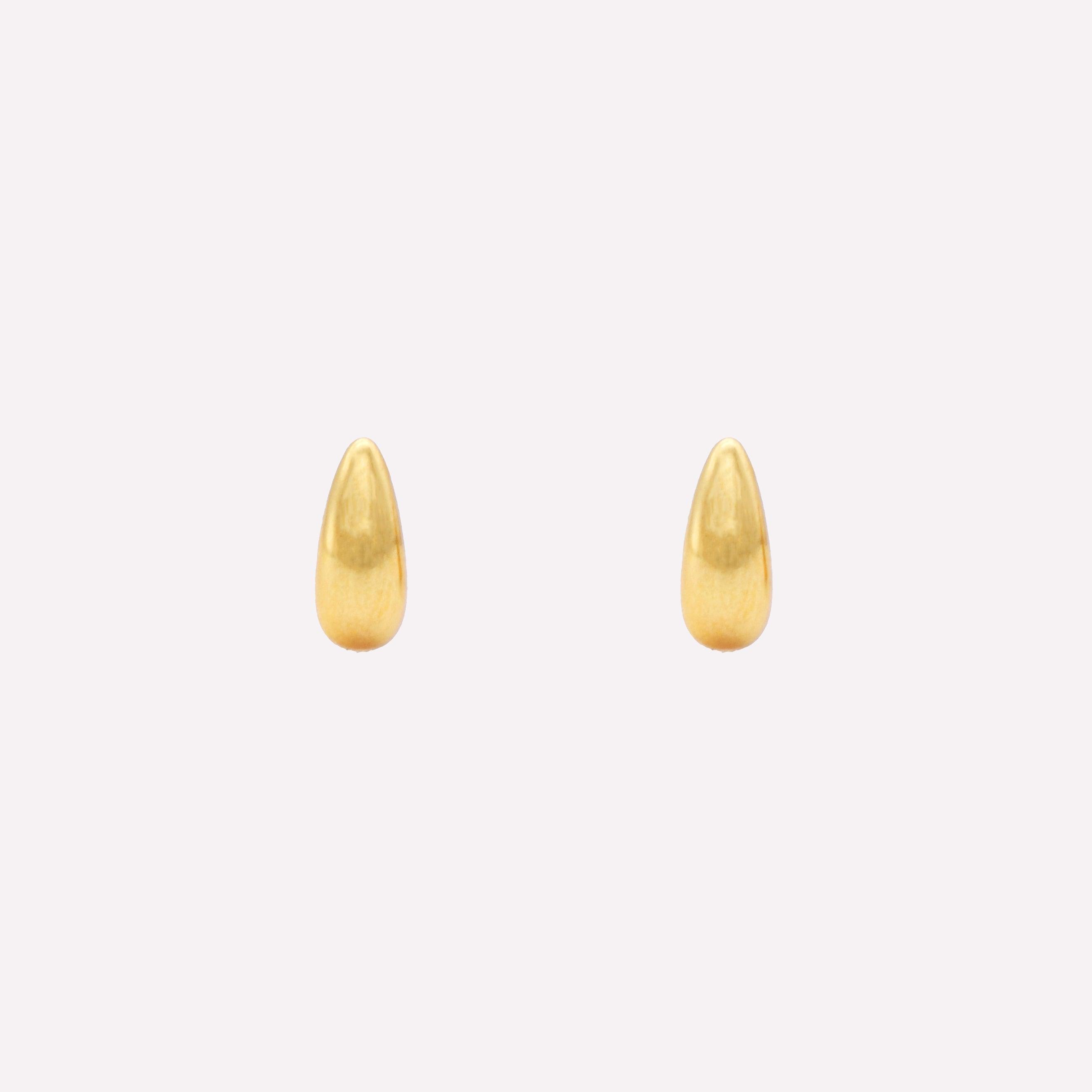 TEARDROP HUGGIE EARRINGS